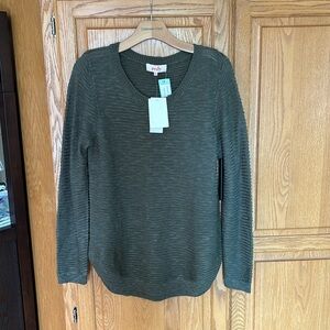 Textures crew neck pullover